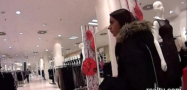  Glamorous czech girl was seduced in the shopping centre and shagged in pov
